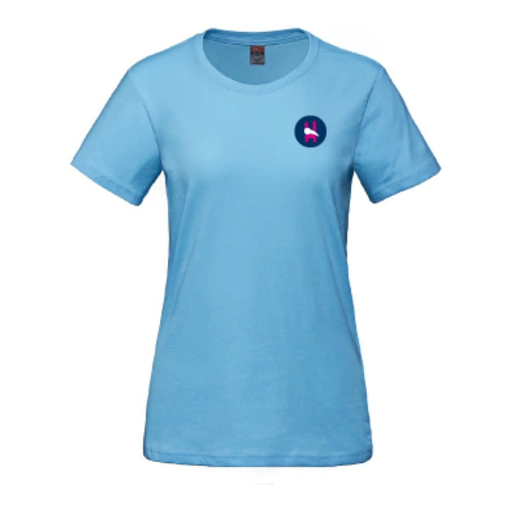 T-shirt coton femme, Bleu
